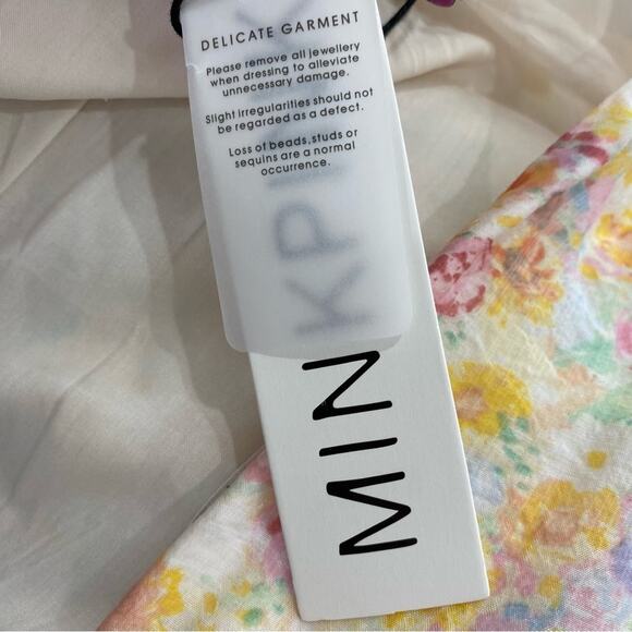 MINKPINK Elvire Floral Romantic Wrap Print Mini Dress Size X-Large - Picture 10 of 13